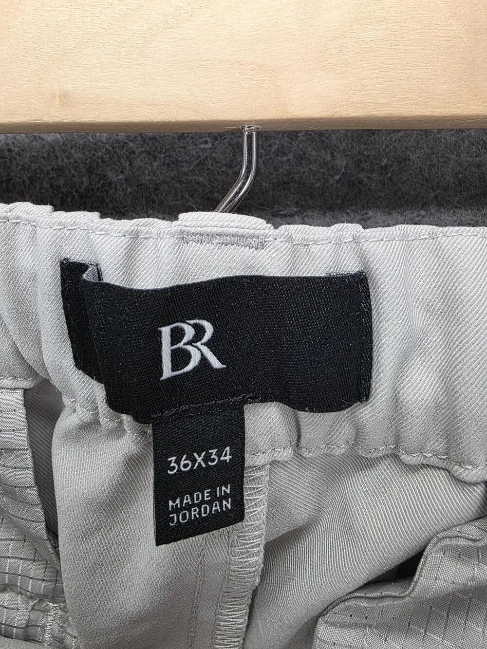 Banana Republic Pants Mens 36x34 Gray Chino Microfiber Polyester Slim Tapered